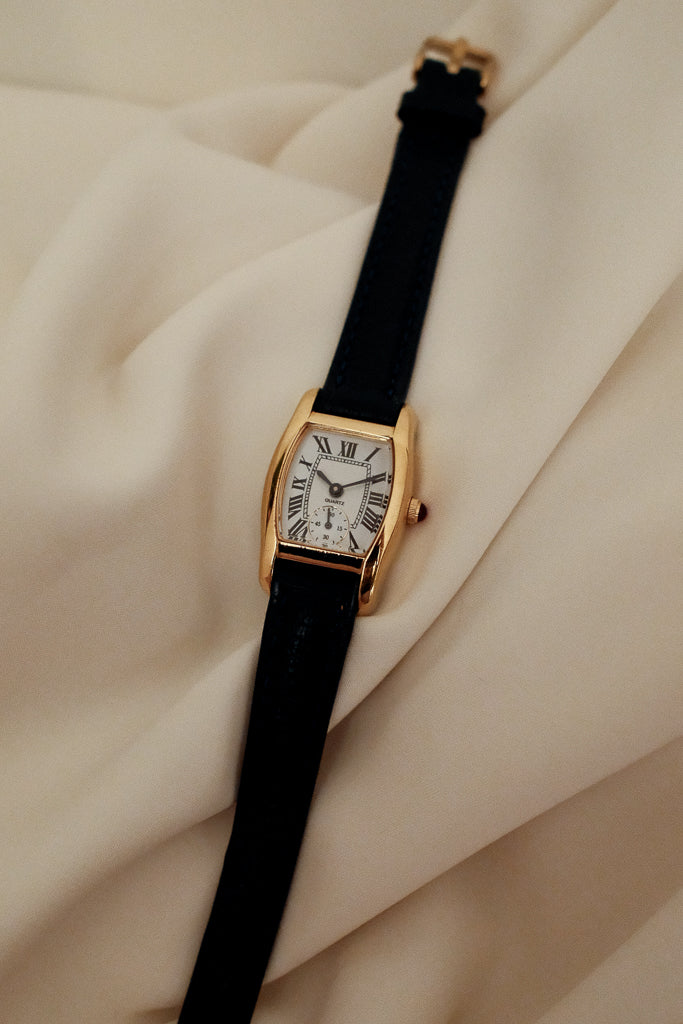 Vintage Citizen Noevir "Tortue" Ladies Gold Watch with Leather Strap