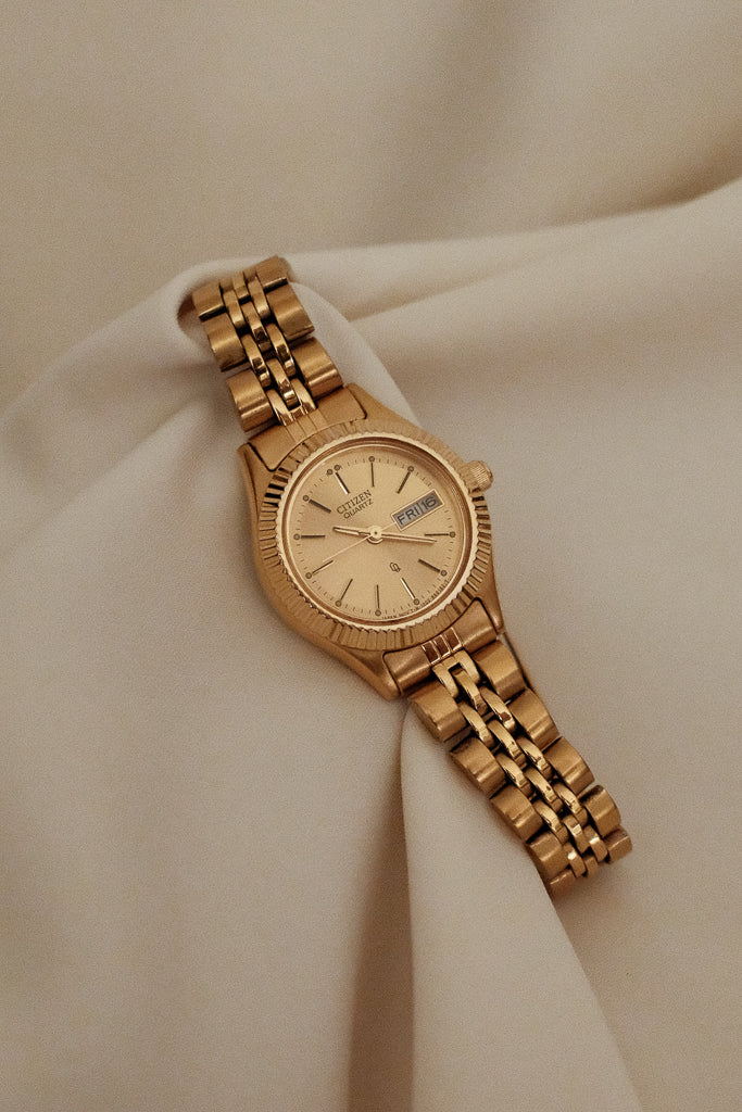 Vintage Citizen Ladies Gold Day-Date Sport Watch