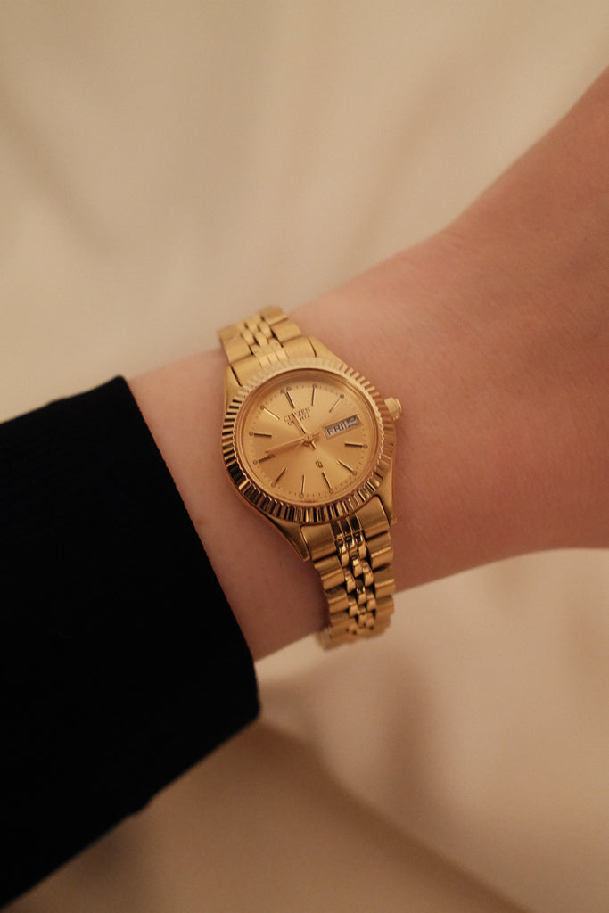 Vintage Citizen Ladies Gold Day-Date Sport Watch