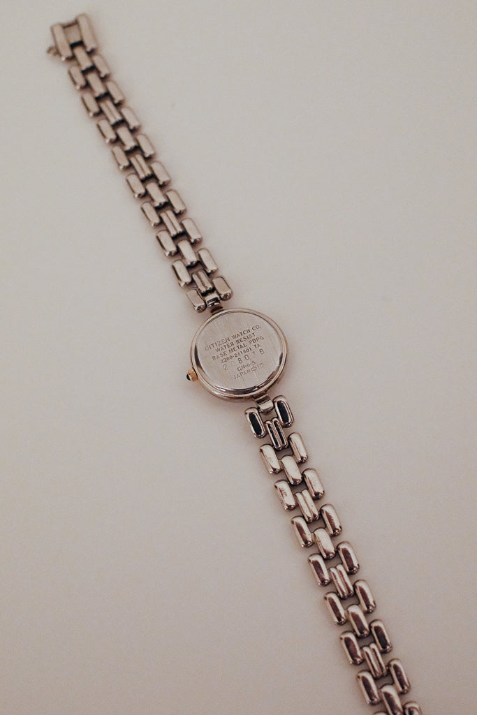 Vintage Citizen Ladies Sylph Silver Watch with Silver Dial