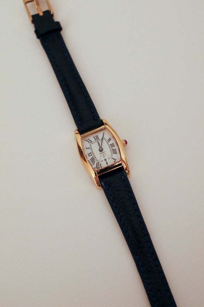 Vintage Citizen Noevir "Tortue" Ladies Gold Watch with Leather Strap