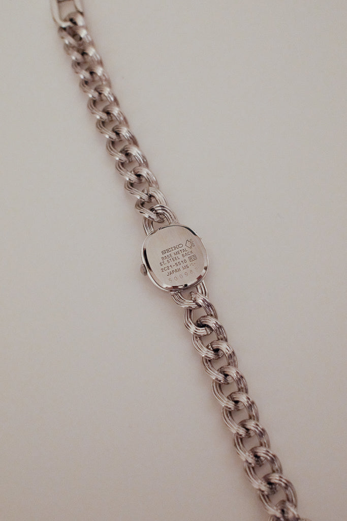 Vintage Seiko Ladies Silver Chain Design Watch