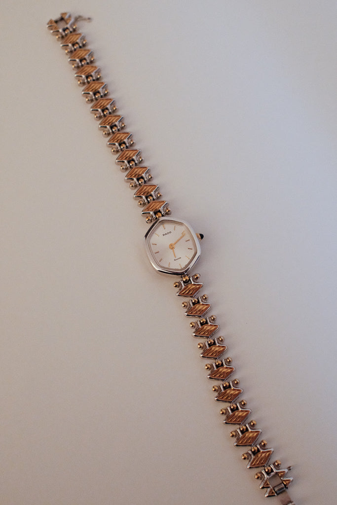 Vintage Rado Ladies Two-Tone Geometric Watch