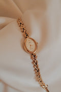 Vintage Alba Ladies Gold Watch with Red Gemstone