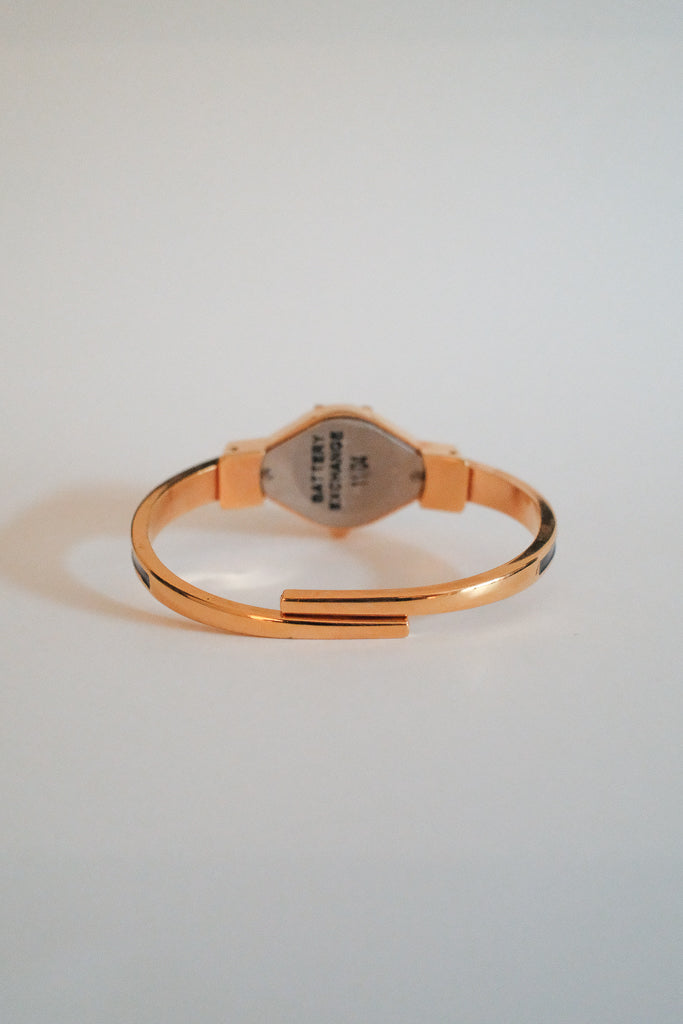 Andre Mouche Floral Enamel Bangle Watch