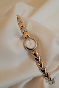 Vintage Alba Ladies Two-Tone Heart Link Bracelet Watch