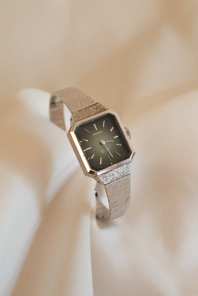 Vintage Seiko Ladies Green Gradient Dial Bracelet Watch