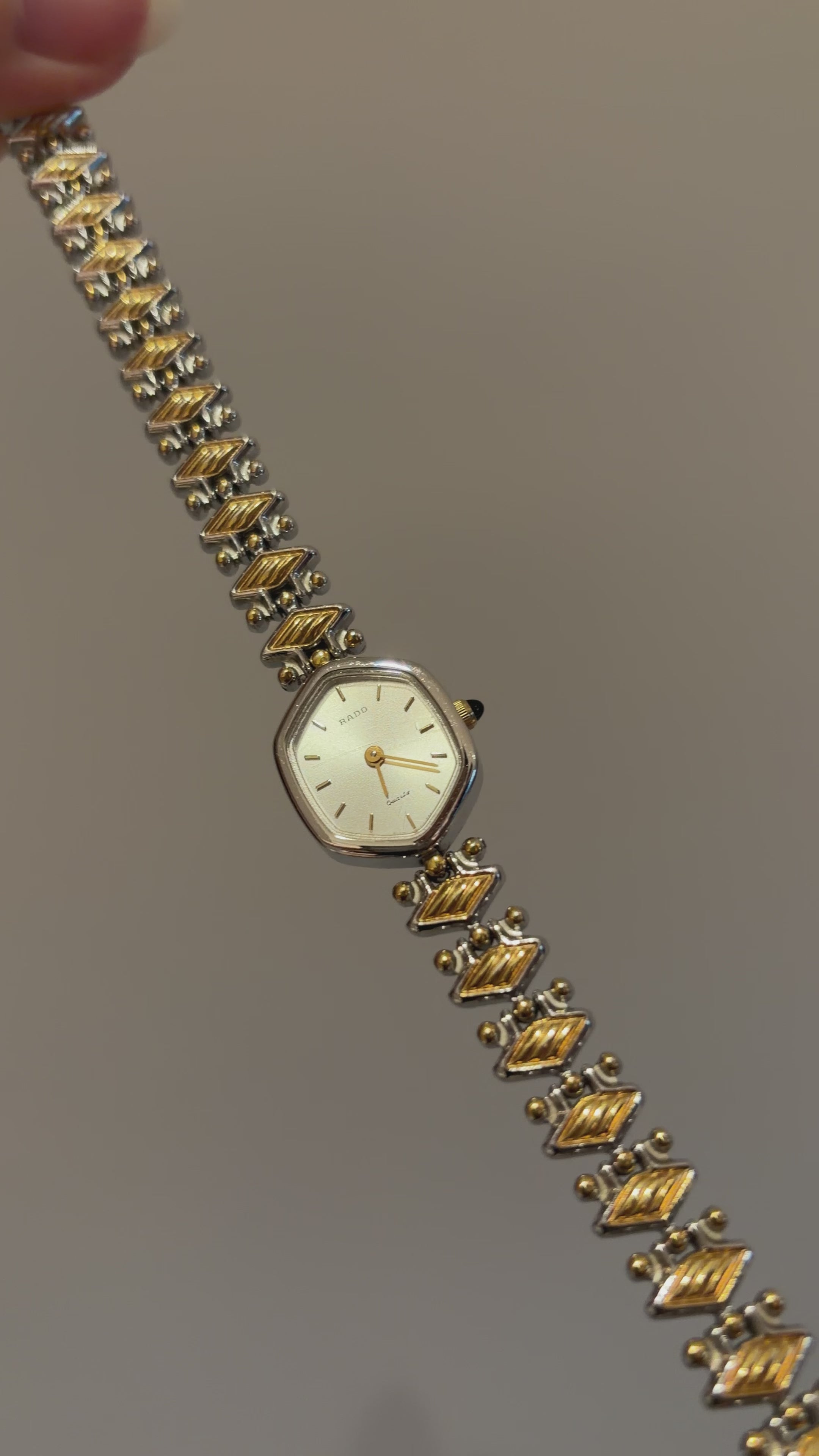 Vintage Rado Ladies Two-Tone Geometric Watch